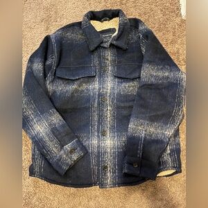 Abercrombie & Fitch Navy and White Shirt Jacket